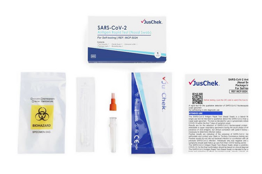 JusChek Nasal Kits x 5 pack $3 per test
